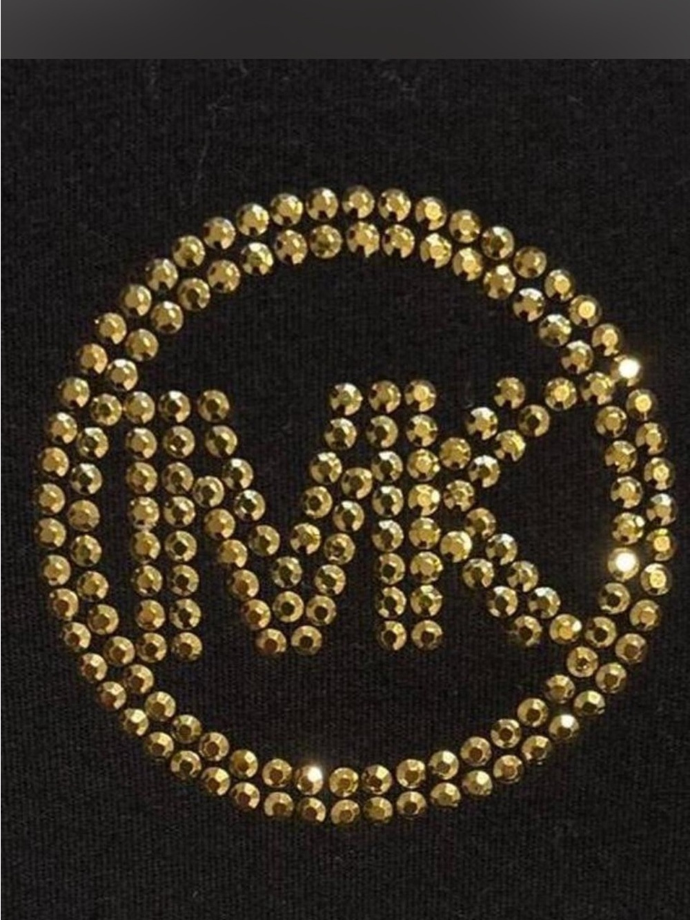 Michael Kors Women’s Cold-Shoulder Top with Gold Logo Accent - Picture 3 of 4